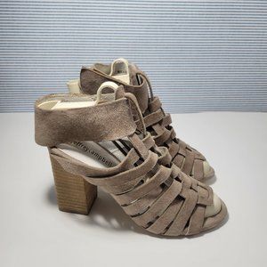 Jeffrey Cambell Brown Strappy Block Heels Women's Size 7